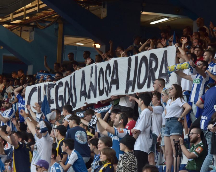 El momento  de la afición del Depor