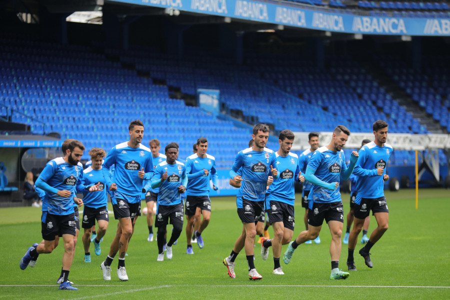 Primer ensayo del Depor en el escenario que pisarán el sábado