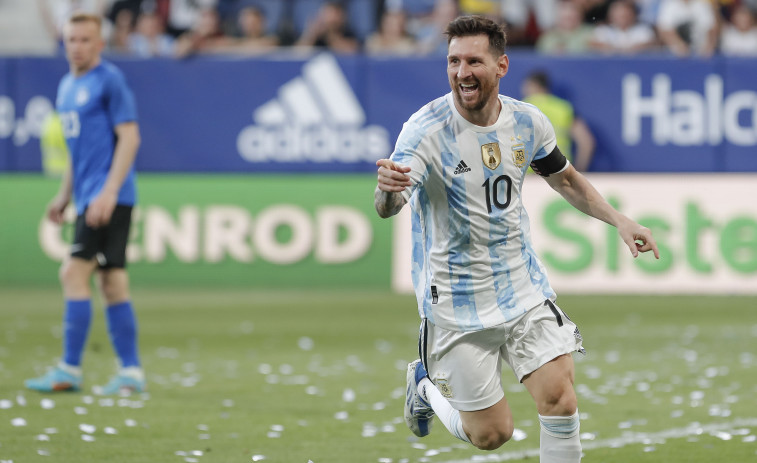 Messi, a un paso del podio histórico de goleadores con las selecciones