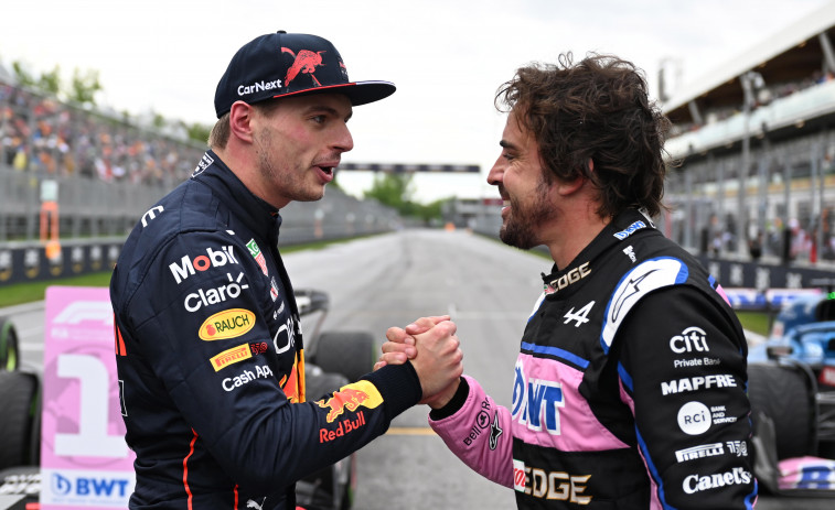 Verstappen: Es genial compartir la primera fila con Alonso