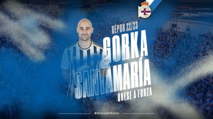 El Depor oficializa la llegada de Gorka Santamaría, que ficha por un curso