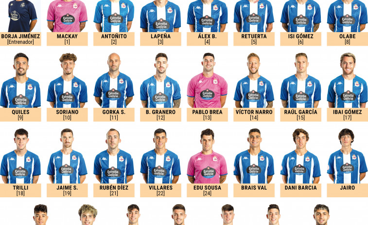La plantilla del Depor, uno por uno