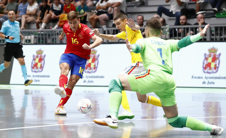 España debuta con goleada ante Rumanía