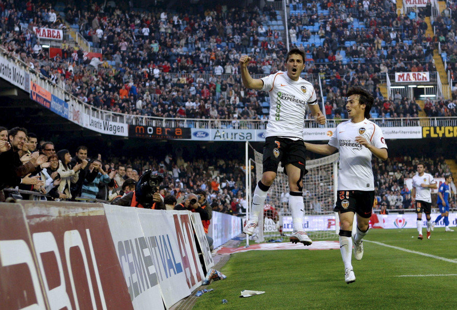 David Villa, homenajeado por el Valencia, el club en el que más rindió