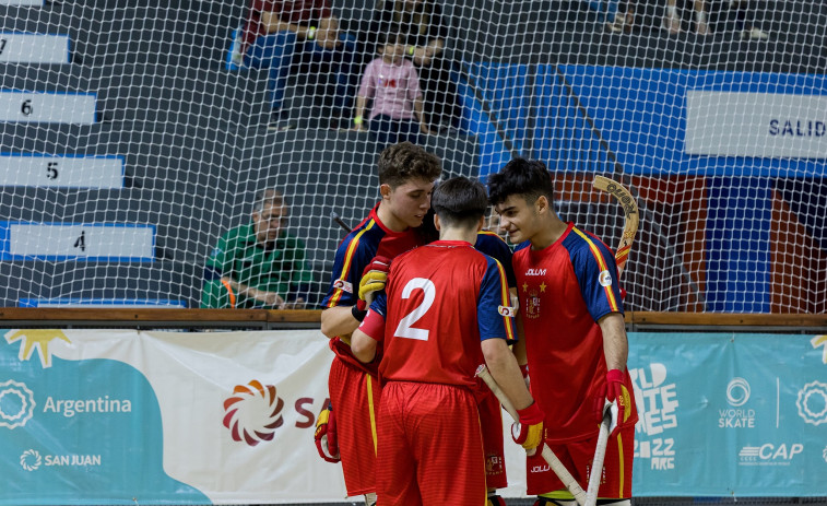 Bruno Saavedra, en semifinales del Mundial de hockey patines sub-19