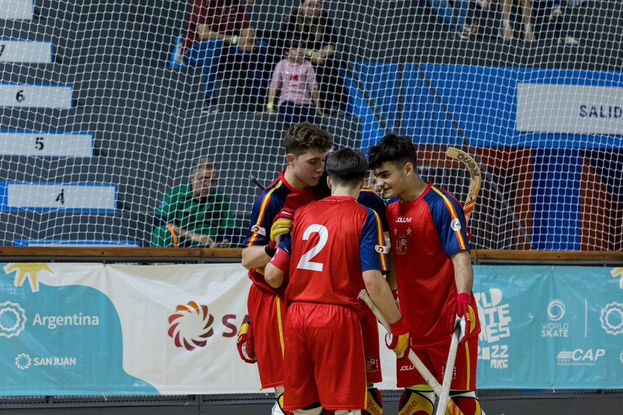 Bruno Saavedra, en semifinales del Mundial de hockey patines sub-19