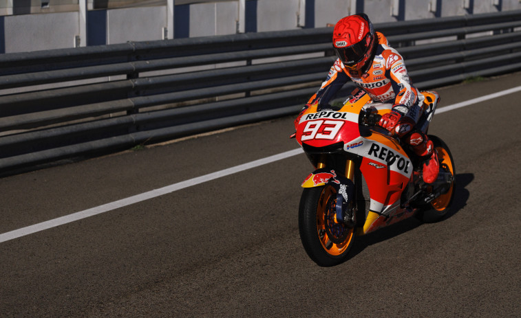 Marc Márquez rueda en el Jarama con un nuevo biocombustible Repsol