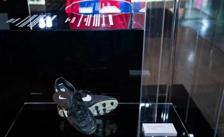 Las botas de Romario como culé, en el museo del club