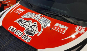 El Mitsubishi Evo IX de José Lista, en el Karting de Marineda