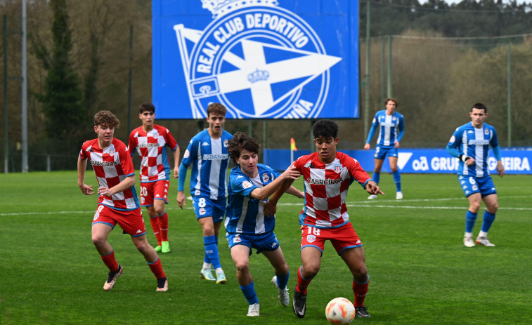 El Juvenil A del Depor deja el liderato en el aire tras perdonar al Lugo (1-1)