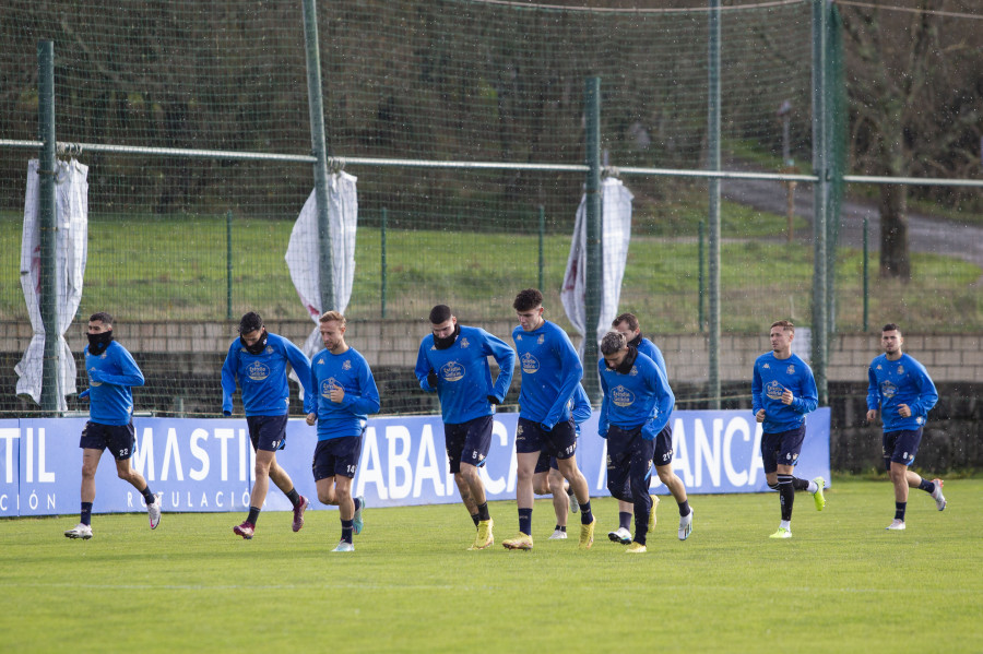 Antoñito realizó una parte del entrenamiento con el grupo