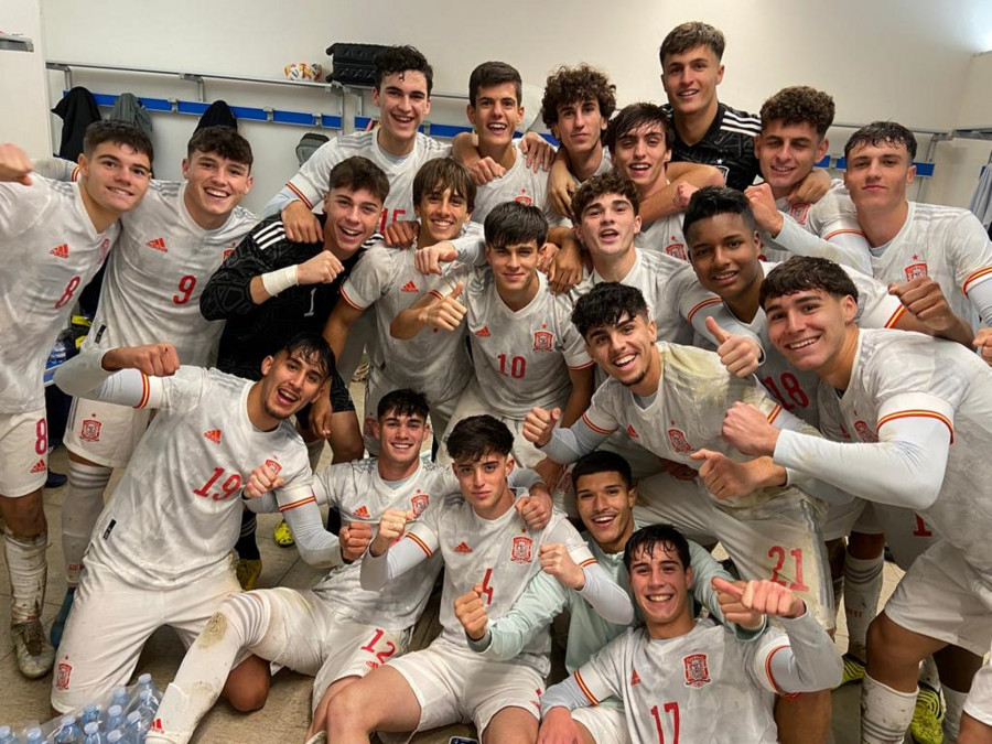 Asistencia de Kevin y debut internacional de Manu Berrocal en el triunfo de España sub-18