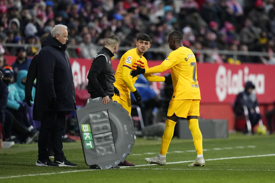La lesión de Dembélé, contratiempo para Xavi ante el intenso mes de febrero