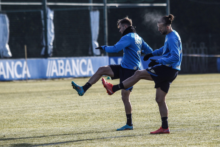 Olabe, 'castigado' con un entrenamiento completo