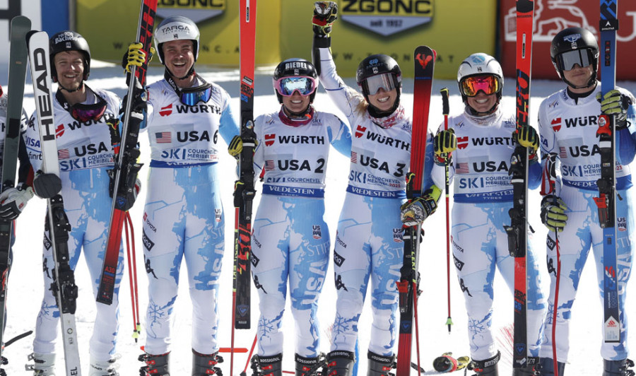 Estados Unidos campeona del mundo por equipos en los Mundiales de esquí alpino