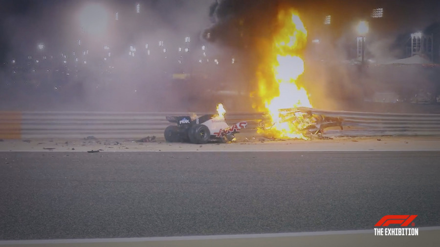 La exposición de Fórmula 1 de Madrid exhibirá el coche del accidente de Grosjean en 2020