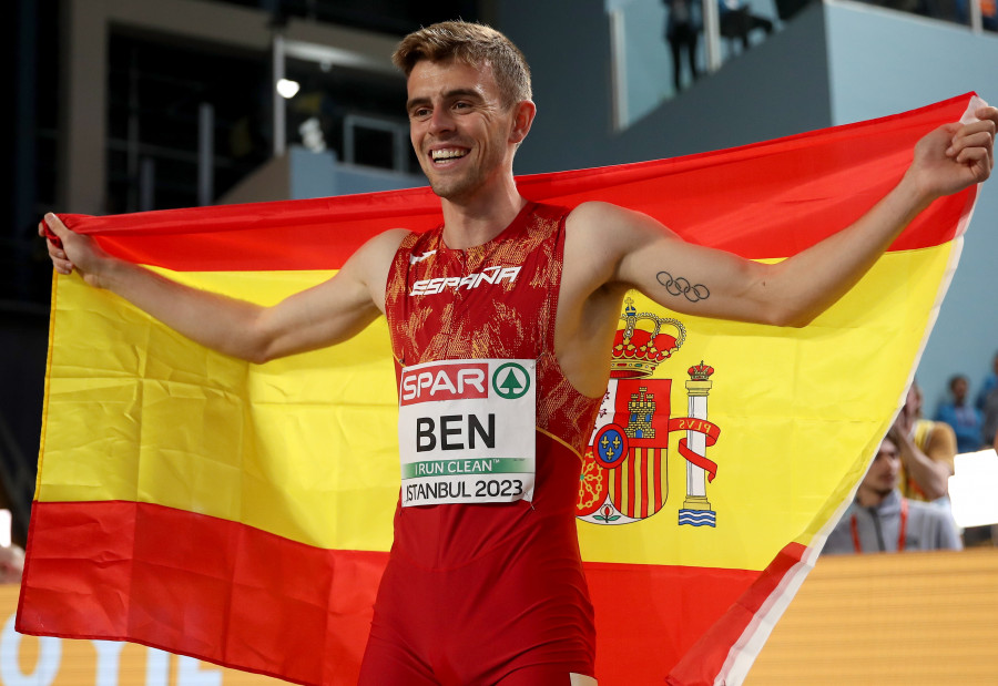 Adrián Ben, campeón de Europa de pista cubierta en 800 por tres milésimas