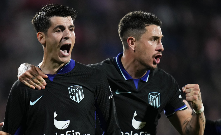 El Atlético gana en Girona con un gol de Morata en el minuto 91