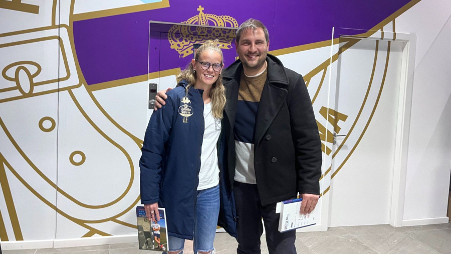 Encuentro entre Irene Ferreras y Manu Sánchez, "pasado, presente y futuro" del Depor Abanca