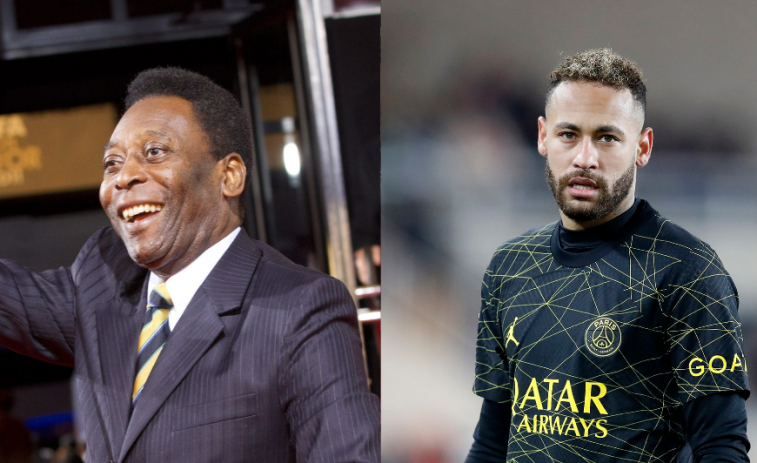 Pelé y Neymar juntan su imagen
