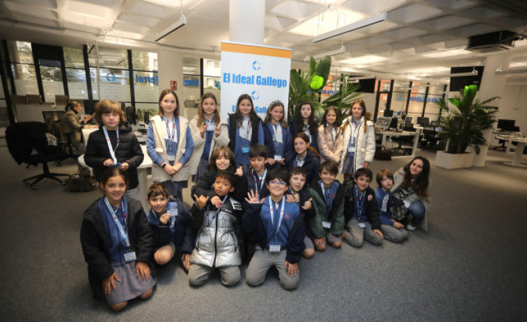 Los alumnos de 4ºB del colegio Calasanz visitaron El Ideal Gallego y el dxt campeón