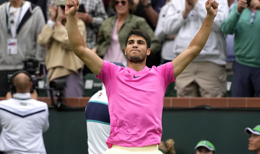 Carlos Alcaraz, como un tiro a tercera ronda del Masters 1.000 de Miami