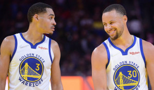 Curry sonríe, Doncic grita