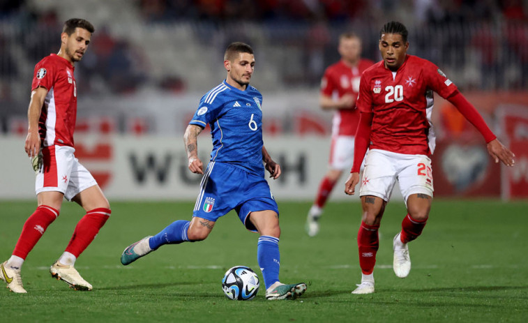 Victoria de los italianos ante Malta (0-2)