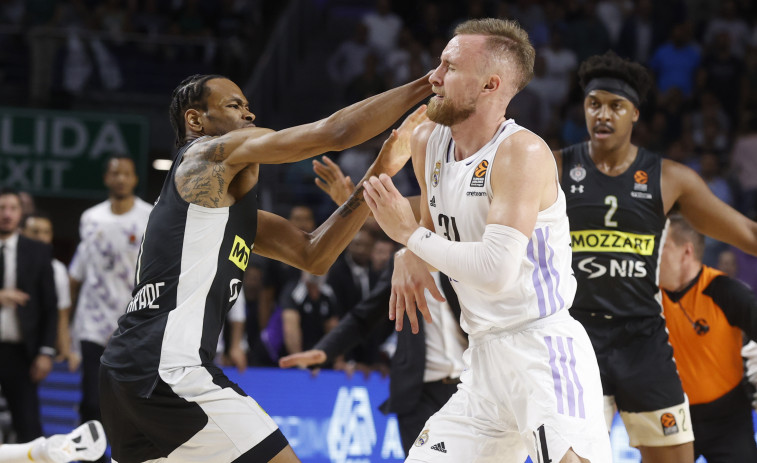 El Real Madrid - Partizan acaba en batalla campal