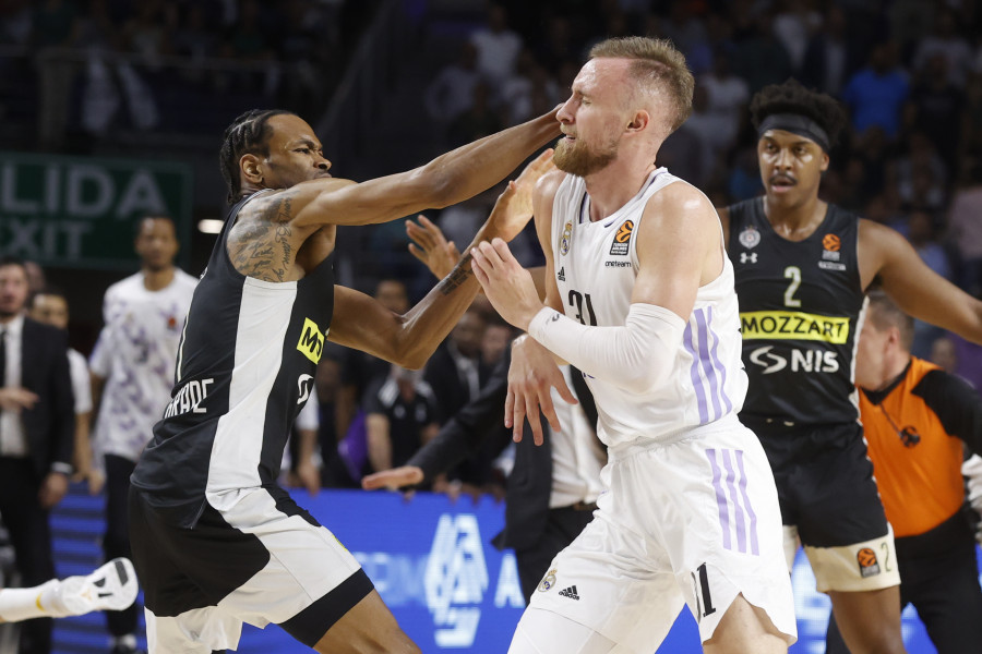 El Real Madrid - Partizan acaba en batalla campal