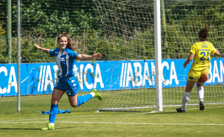 El Depor Abanca gana al descanso pero se cae momentáneamente del puesto de ascenso directo