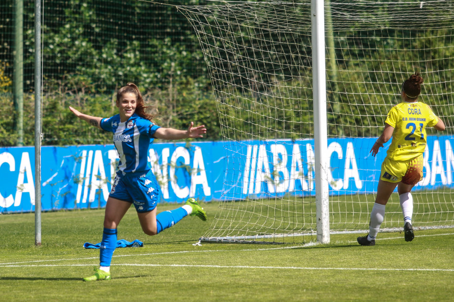 El Depor Abanca gana al descanso pero se cae momentáneamente del puesto de ascenso directo