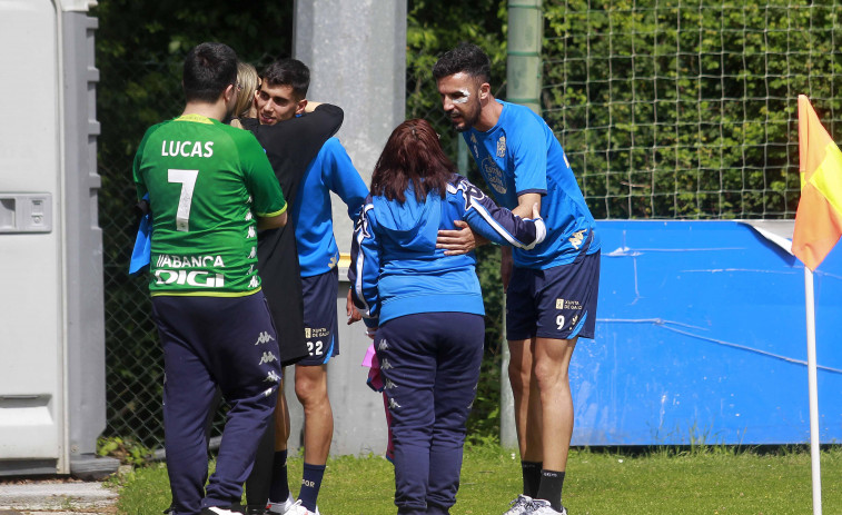 Quiles, el sábado en Riazor y esta mañana en Abegondo, con Pasarón en la mente