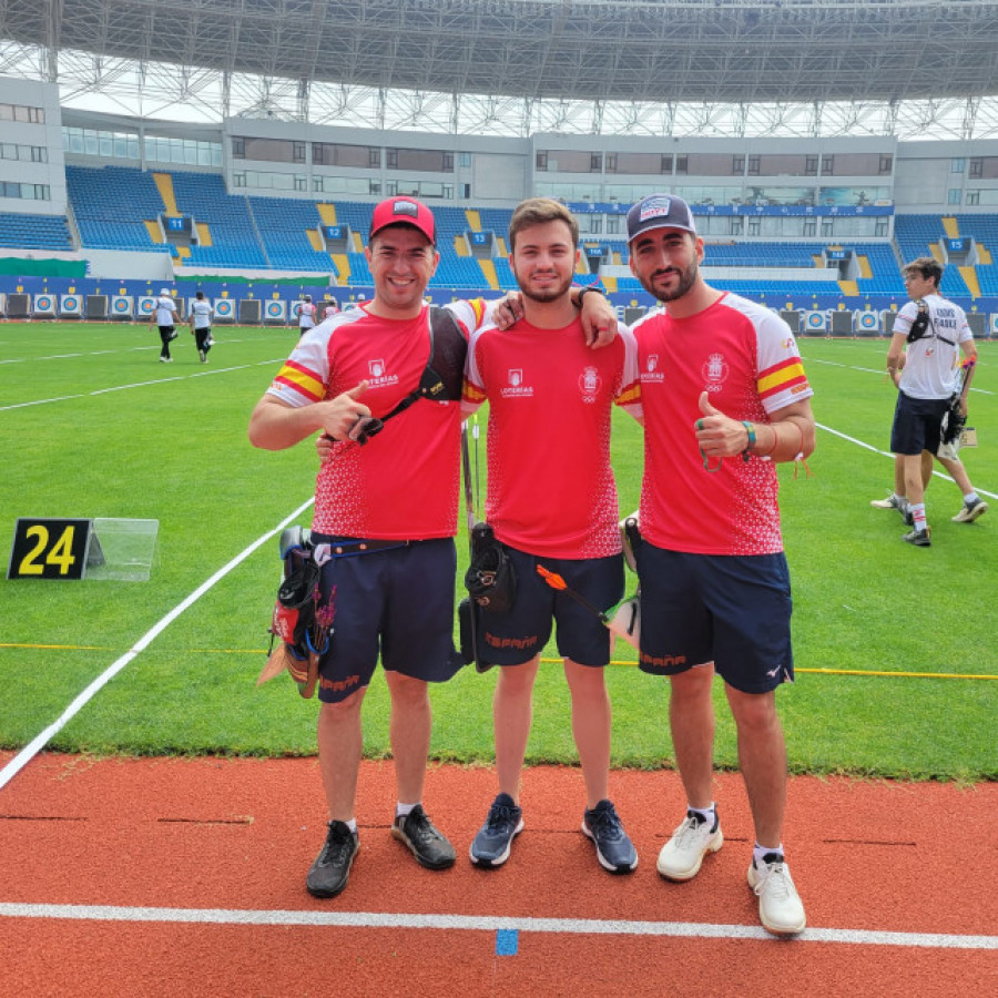 El arquero pontés Miguel Alvariño, cuarto con España en la Copa del Mundo de Shanghai