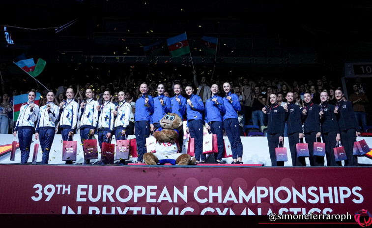 El equipo español, bronce en la final del ejercicio mixto de los Europeos de Bakú
