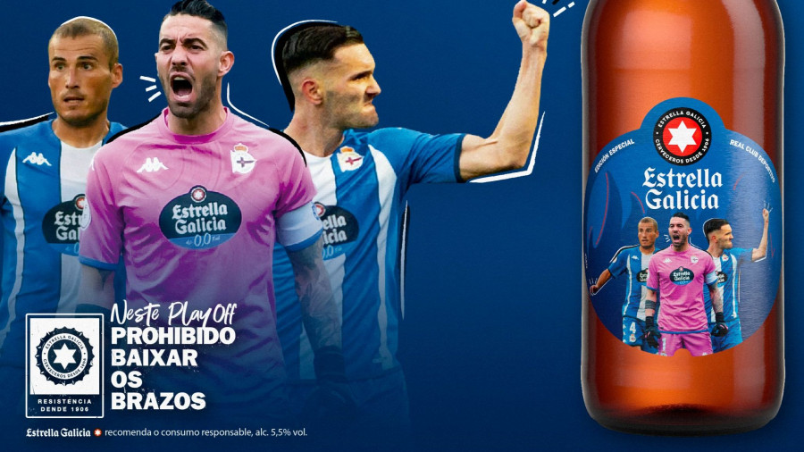 Estrella Galicia lanza una botella especial para apoyar al Depor en el playoff de ascenso