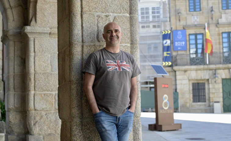 Óscar Gilsanz no se quiso perder el ascenso del Betanzos
