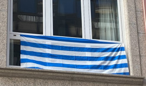 Los colores blanquiazules toman las calles coruñesas