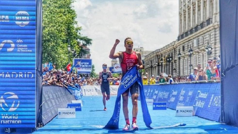 David Castro se corona como campeón de Europa de triatlón en Madrid