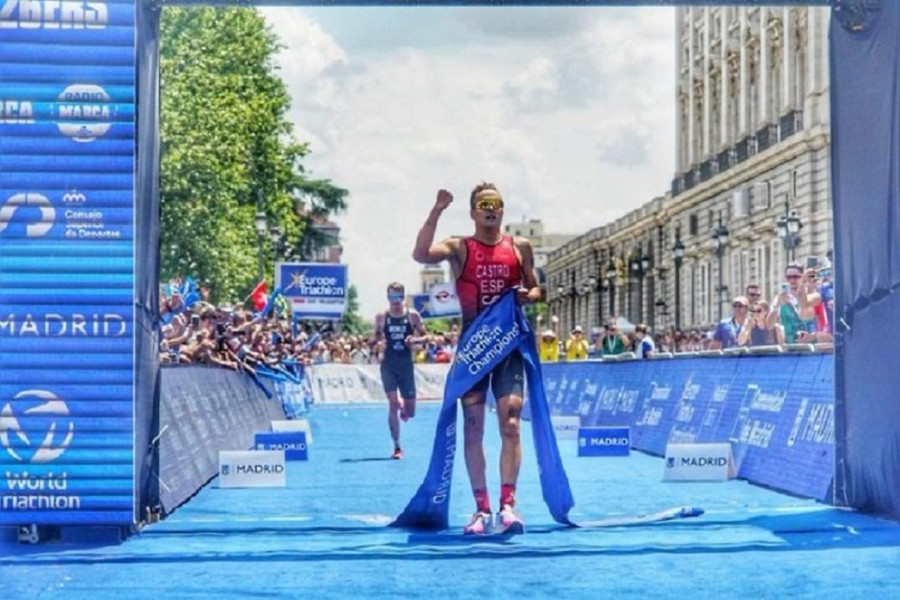 David Castro se corona como campeón de Europa de triatlón en Madrid