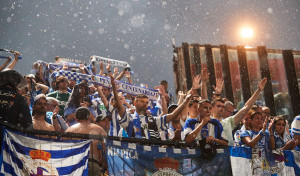 La hinchada del Deportivo, desilusionada