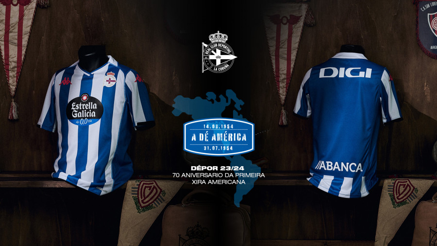 ‘A DÉ América’, la primera camiseta del Depor para la temporada 2023-24