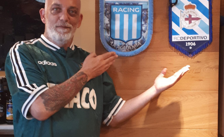 Diego Lisi, seguidor argentino: “Hay muchas similitudes entre la afición de Racing y la del Deportivo”