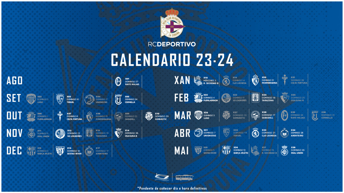 Calendario Depor 23 24