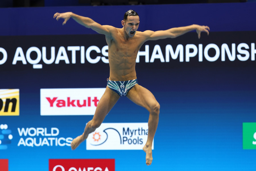 Fernando Díaz del Río, un campeón del mundo de natación artística en el diván