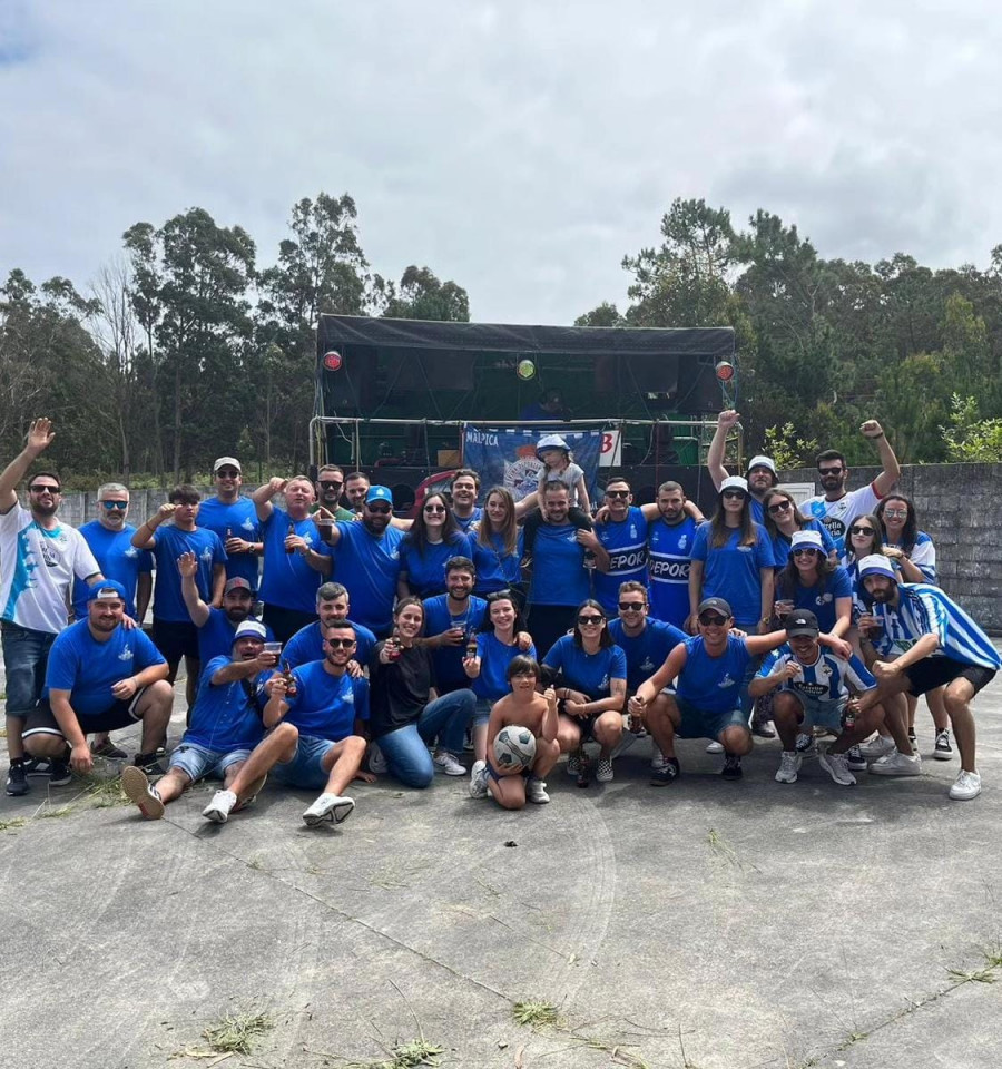 La peña 'Avante Forza' de Malpica celebró una churrascada de fin de temporada