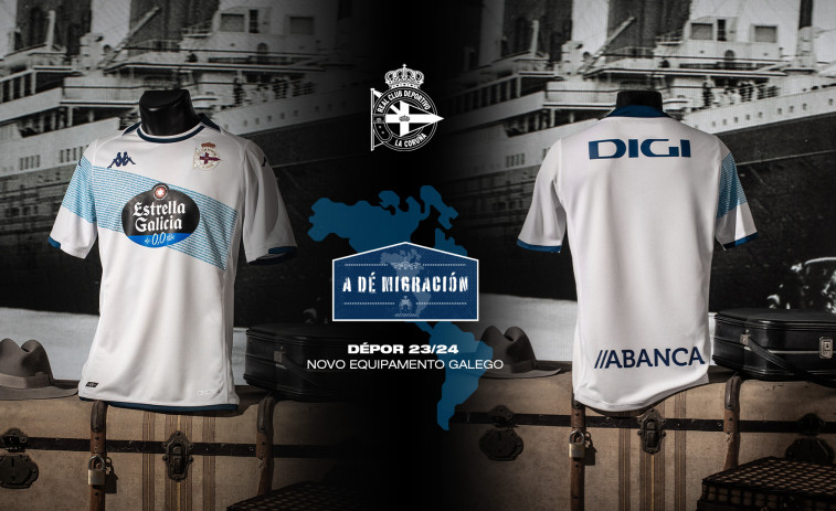 Guiño del Depor a la emigración con la segunda equipación