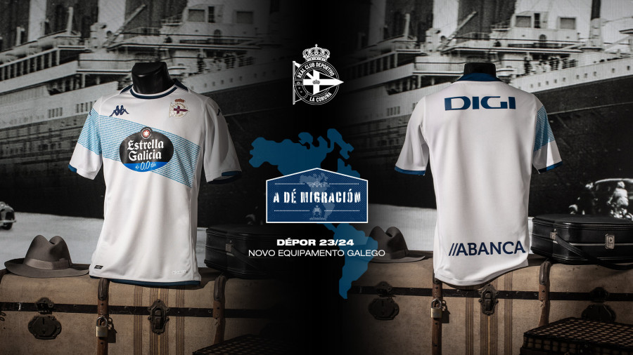 Guiño del Depor a la emigración con la segunda equipación