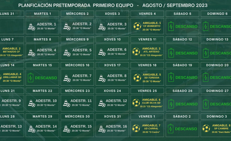 El San Tirso arranca el martes y se preparará con 8 partidos