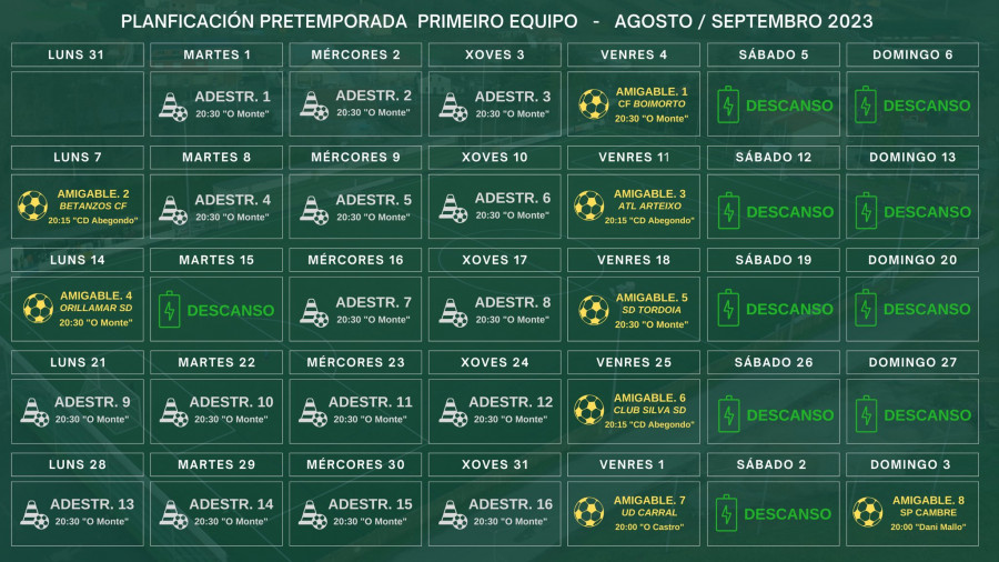 El San Tirso arranca el martes y se preparará con 8 partidos